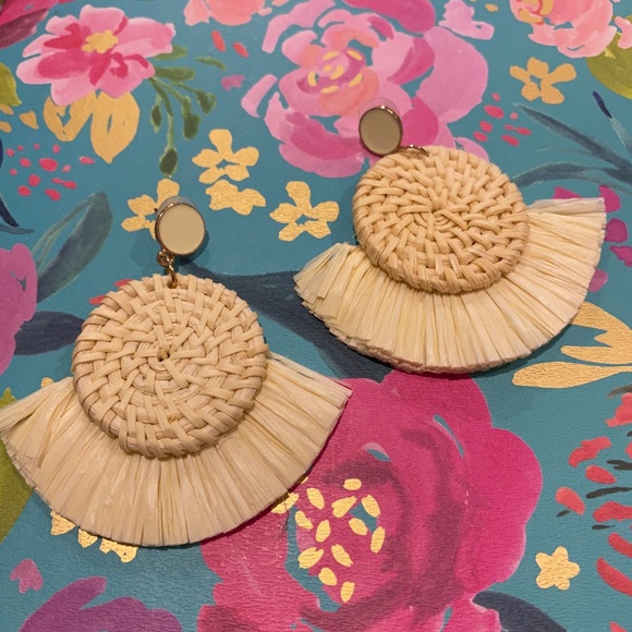 Bohemian Rattan Handmade Statement Earrings - Picture 7 of 8